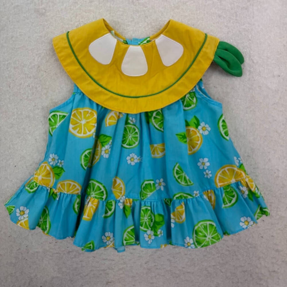 Vintage Allison Ann Summer Lemon Dress Size 3 Months